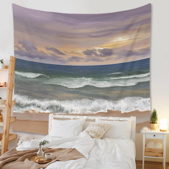 Sunset On The Beach Tapestry