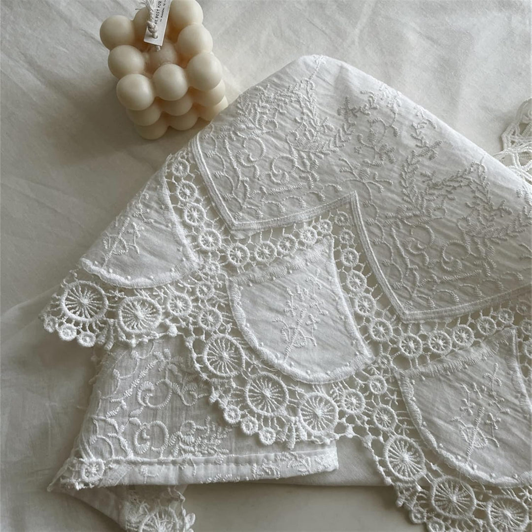 French White Lace Tablecloth