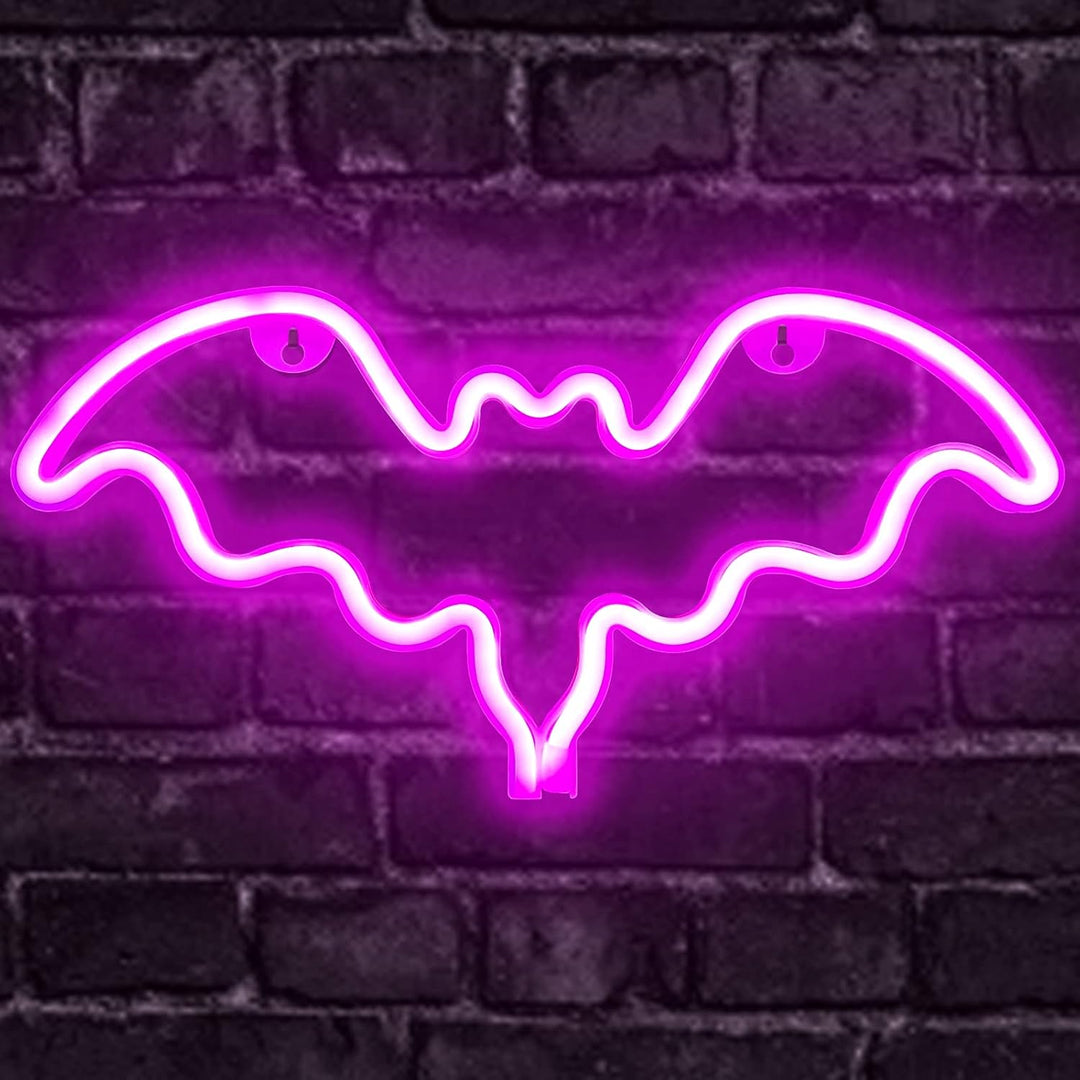 Pink Bat Neon Light