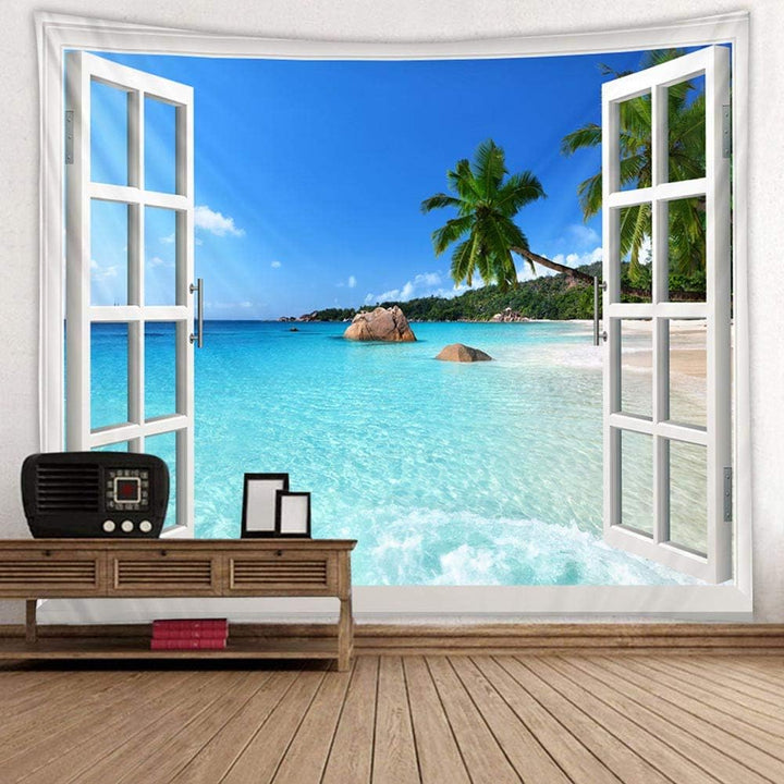 Caribbean Outside Your Window Tapestry