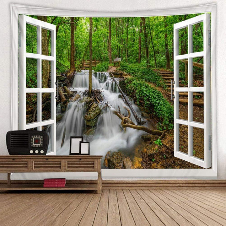 Forest Getaway Outside Your Window Tapestry