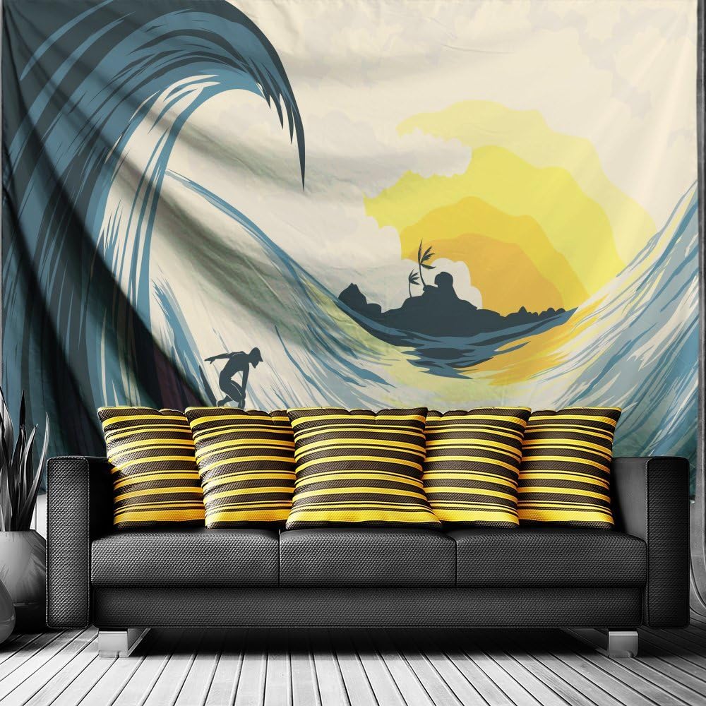 Sunset Surf Tapestry