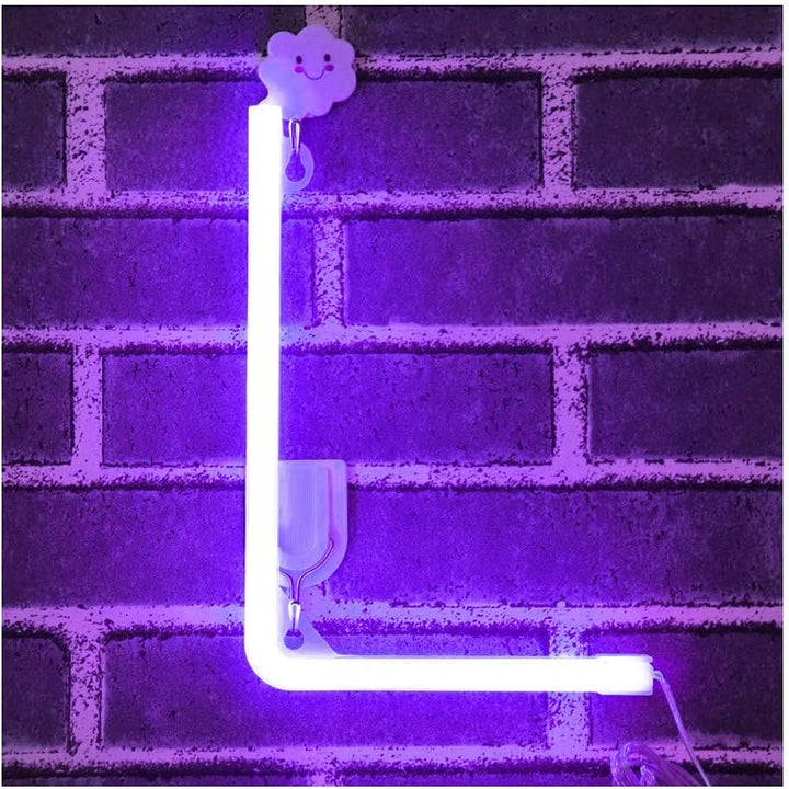 Purple Letter/Number Neon Light