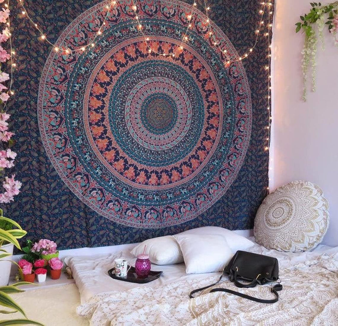 Purple Fever Mandala Tapestry