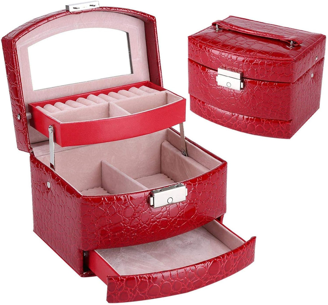 3-Layer Leather Jewelry Box