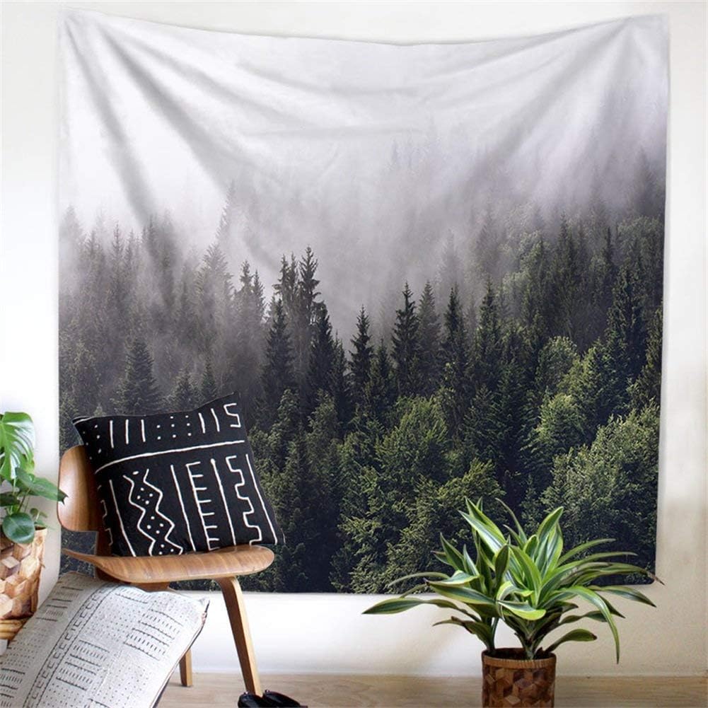 Foggy Forest Tapestry