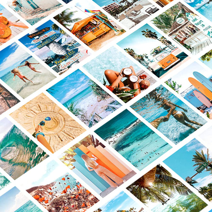 Beach Bum Wall Collage Kit - 70pcs