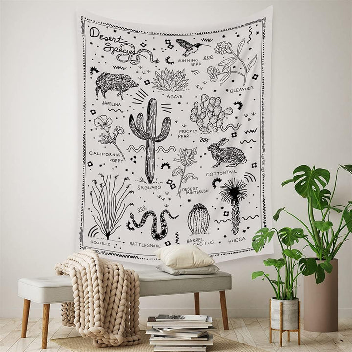 Hippie Saguaro Tapestry