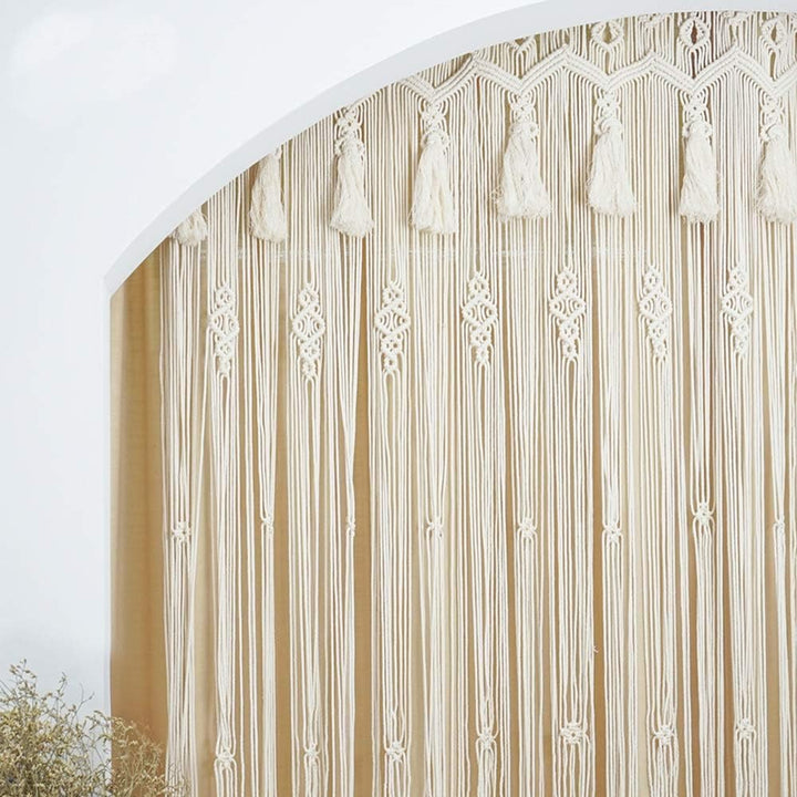 Bohemian Twist Handmade Macrame Curtain