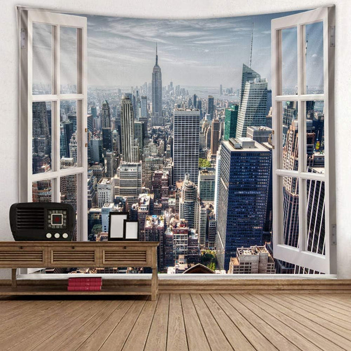 New York Outside Your Window Tapestry