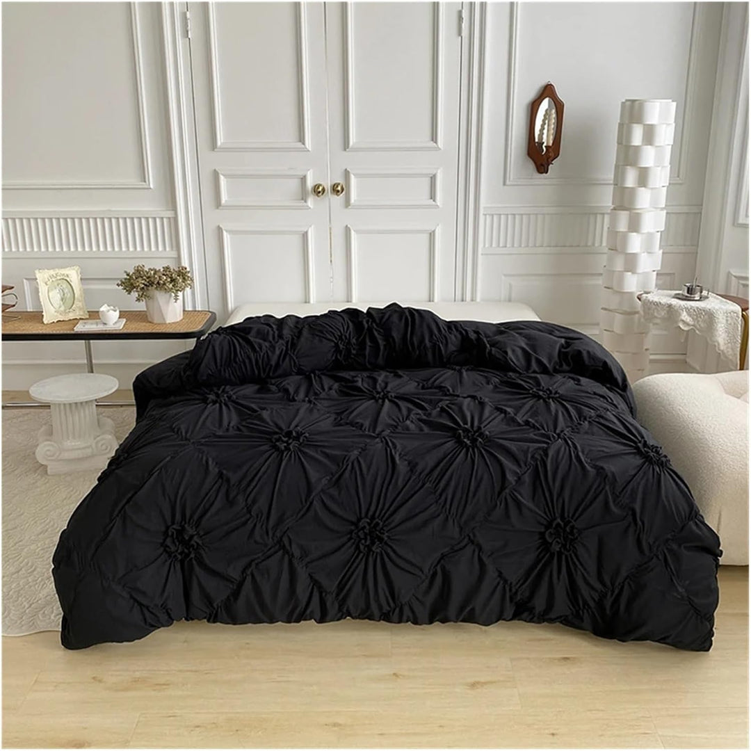 Tufted Floral Pattern Bedding Set