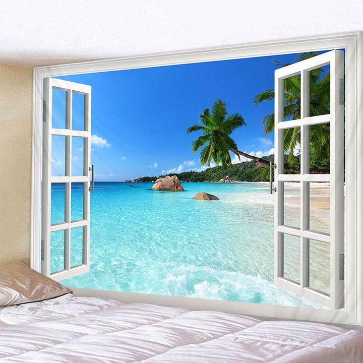 Caribbean Outside Your Window Tapestry