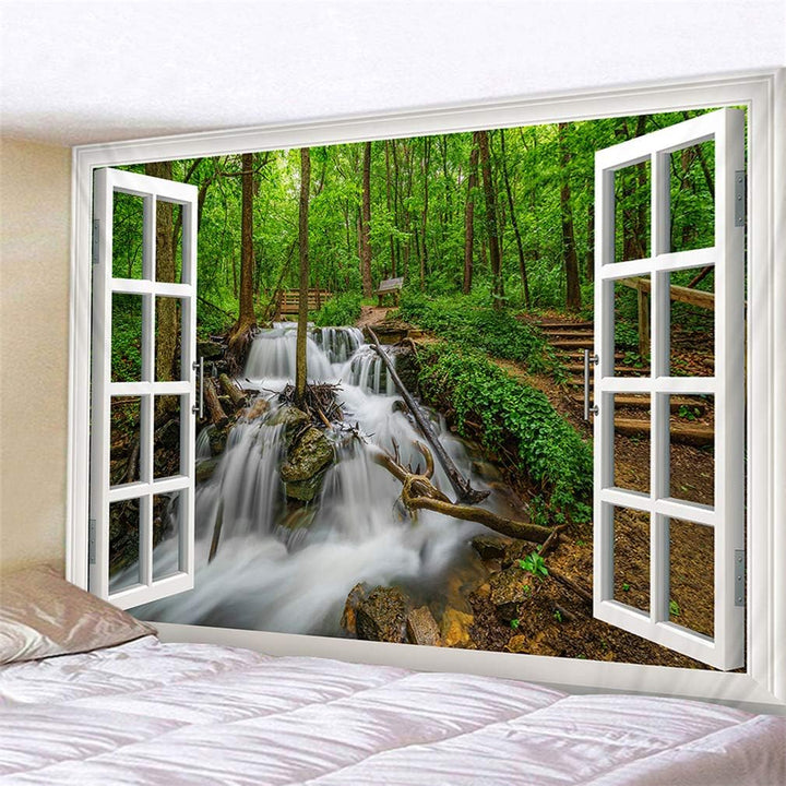 Forest Getaway Outside Your Window Tapestry