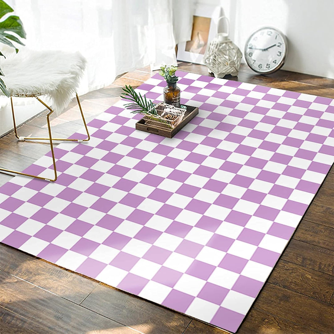 Checkerboard Area Rug (8 Color Options)