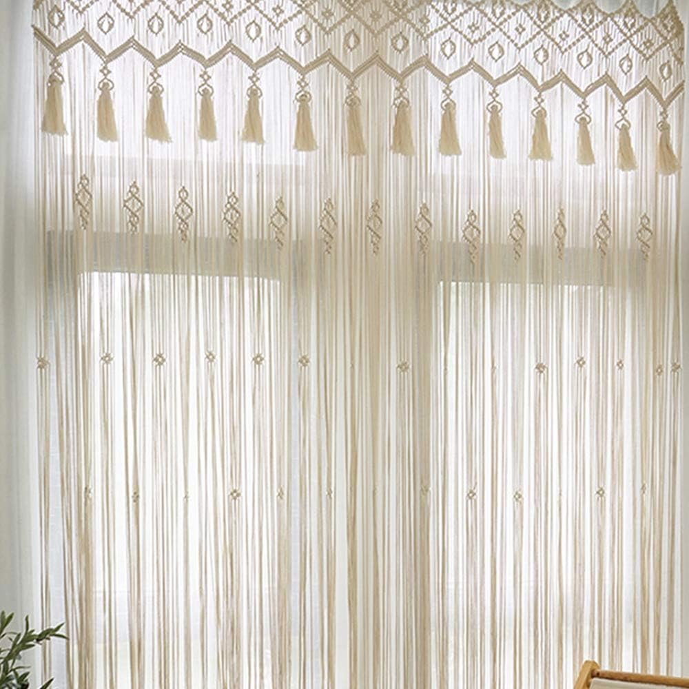 Bohemian Twist Handmade Macrame Curtain