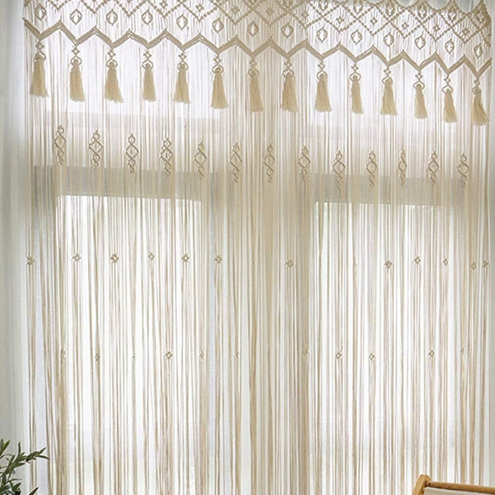 Bohemian Twist Handmade Macrame Curtain