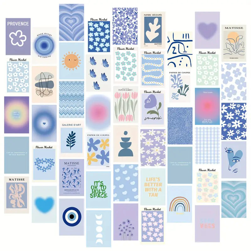 Pastel Purple Aesthetic Wall Collage Kit - 70pcs