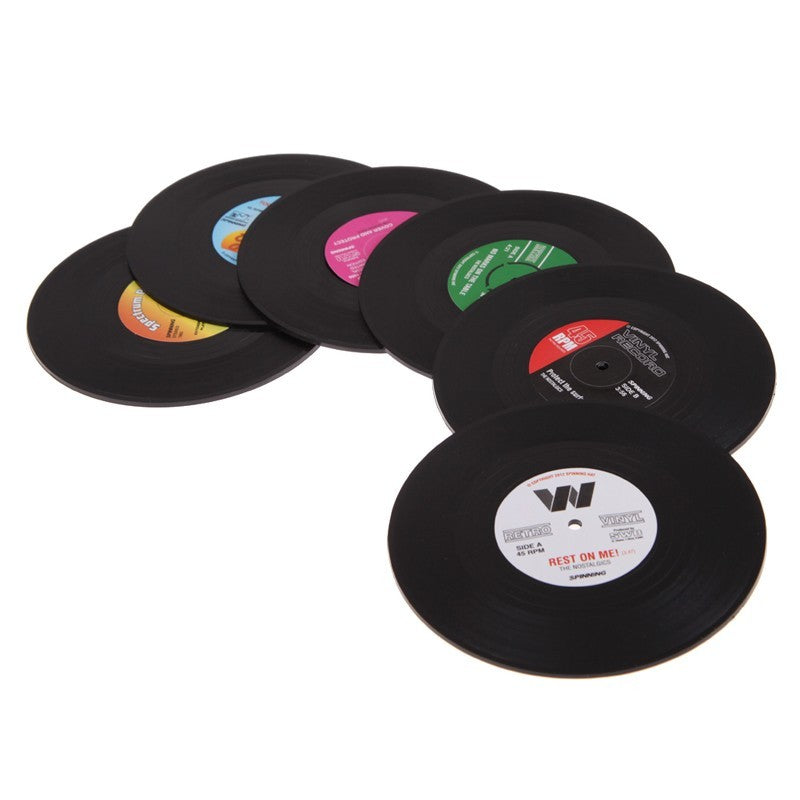 Retro Vinyl Coasters