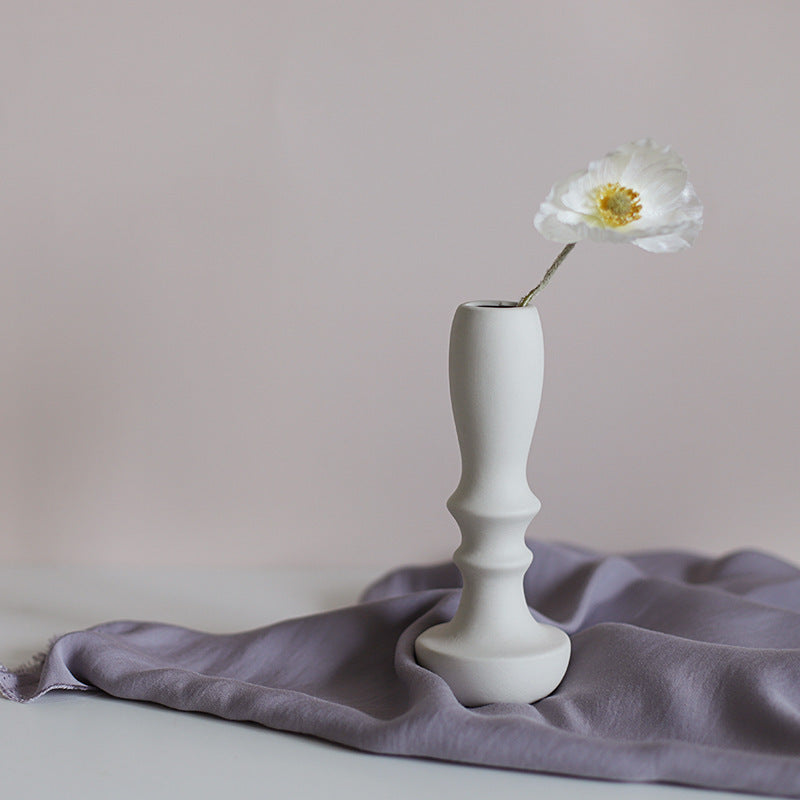 White Ceramic Candle Holder