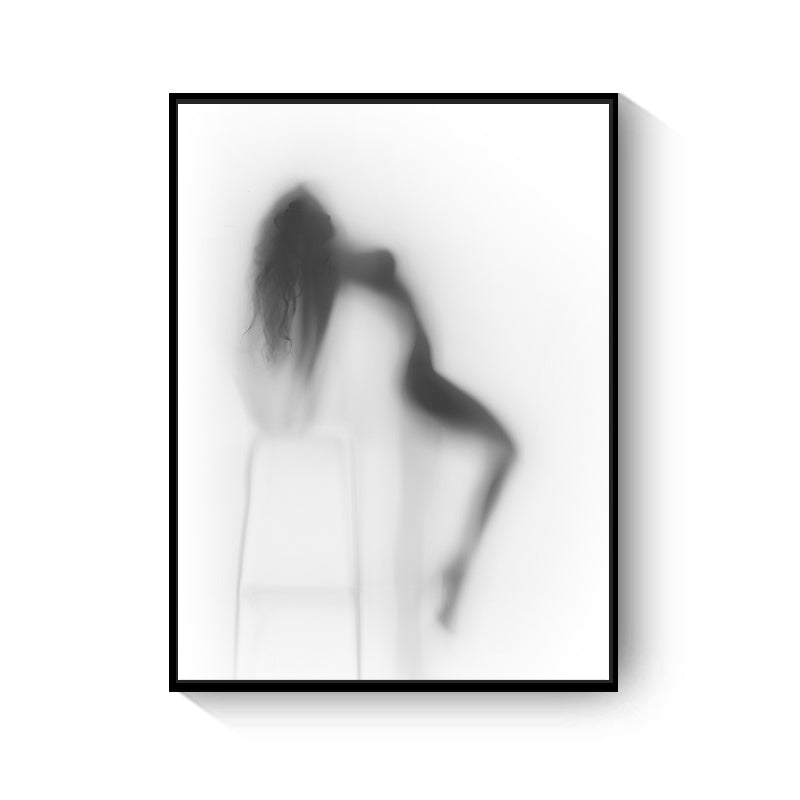 Foggy Glass Woman Canvas Posters