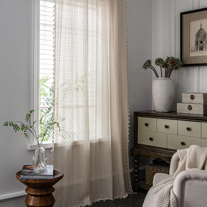 Farmhouse Crochet Curtain