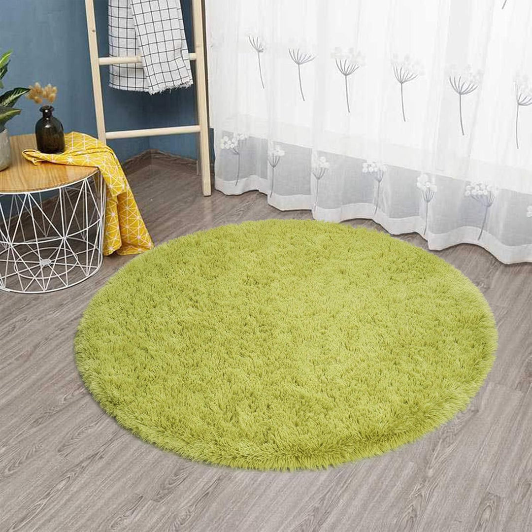 Fluffy Round Area Rug (8 Color Options)