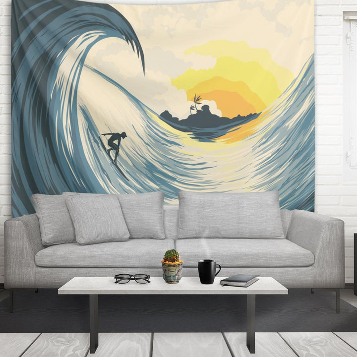 Sunset Surf Tapestry