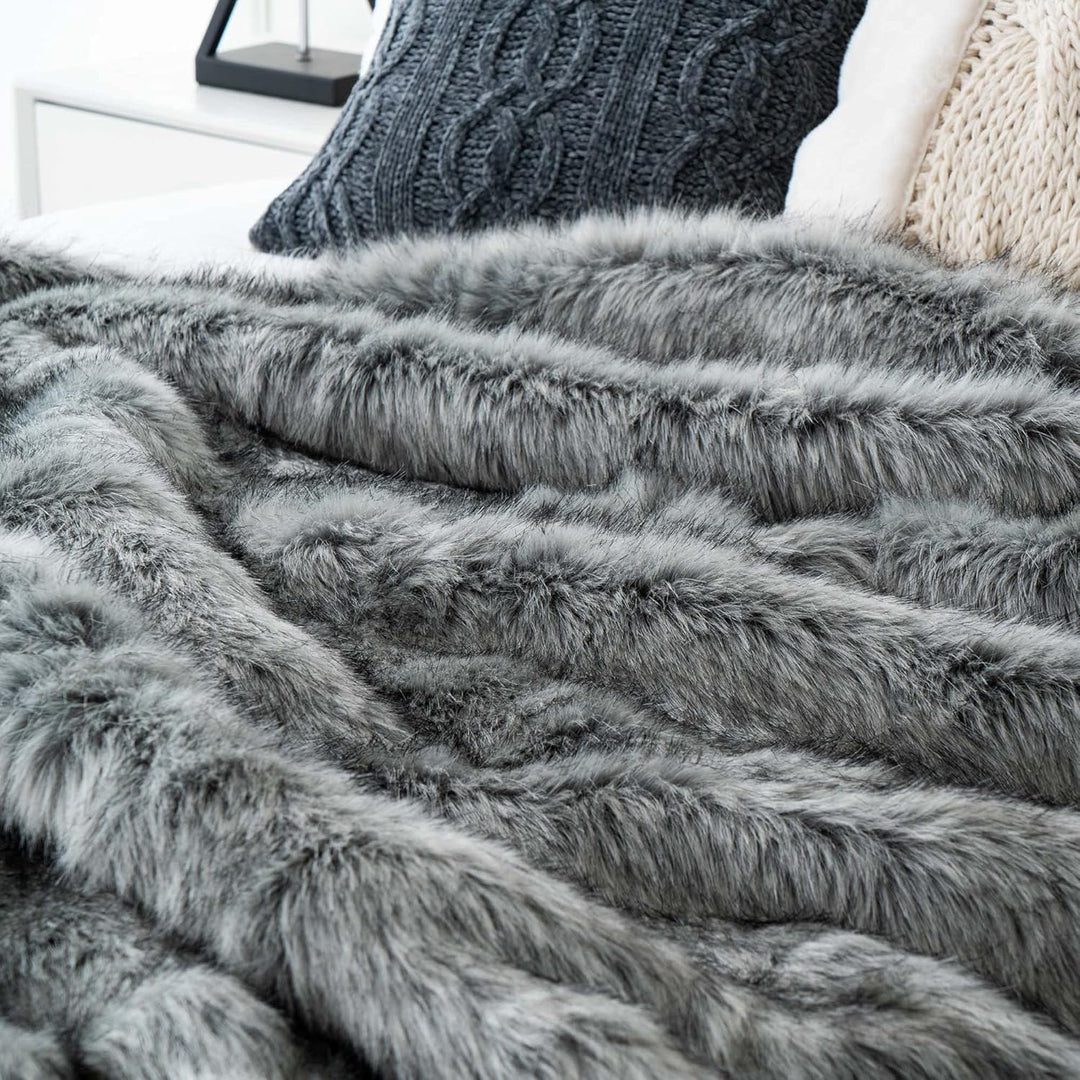 Arctic Dream Faux Fur Throw Blanket