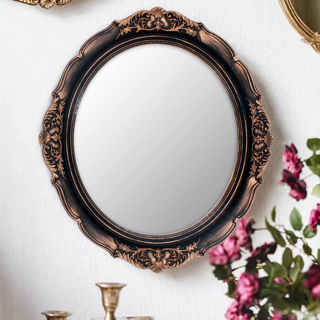 Vintage Round Coquette Mirror