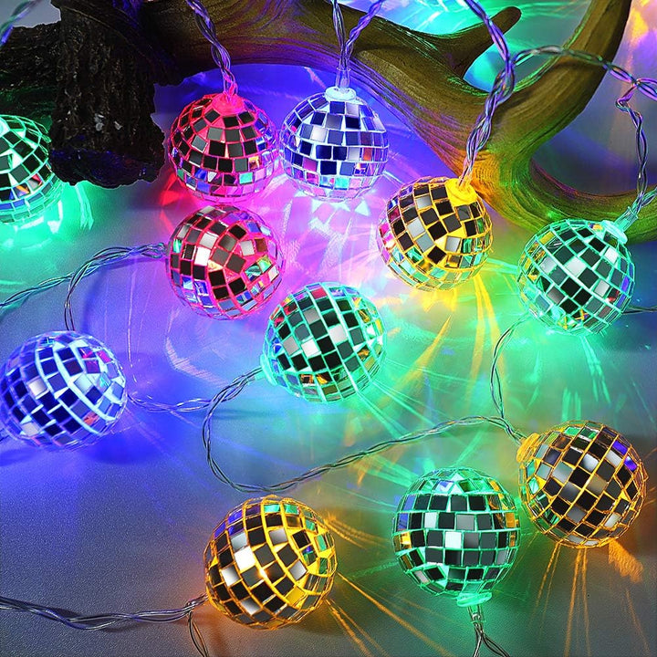 Colorful Disco Ball String Lights