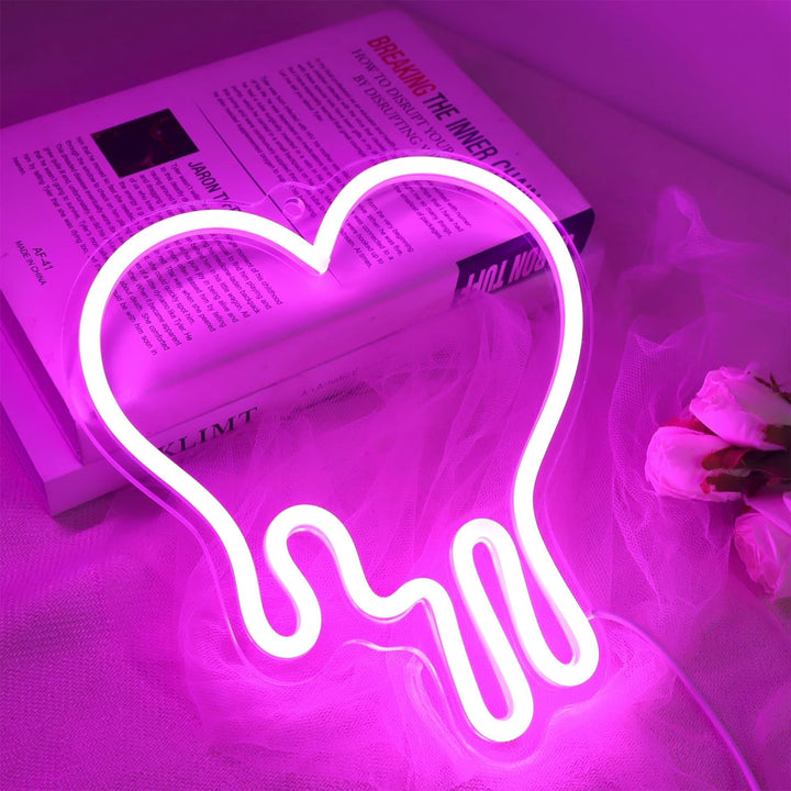 Melting Heart Neon Light