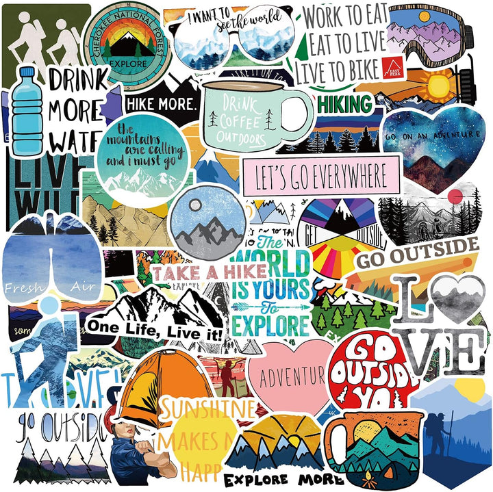 Hiking and Mountains Stickers