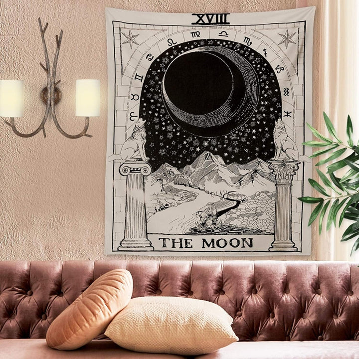 The Moon Tarot Card Tapestry