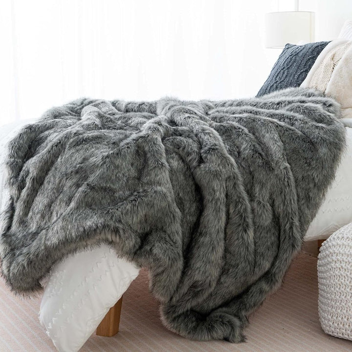 Arctic Dream Faux Fur Throw Blanket