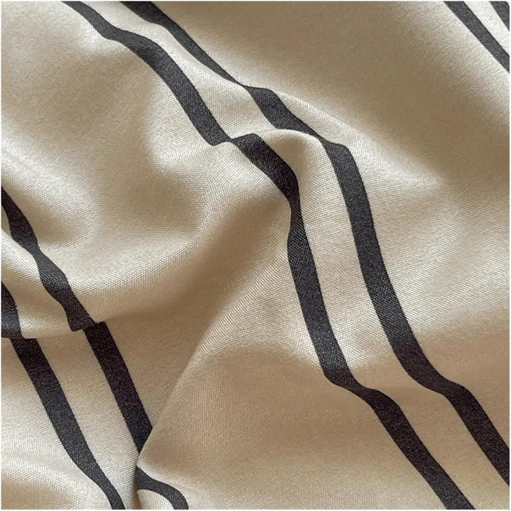 Beige Urban Stripe Bedding Set