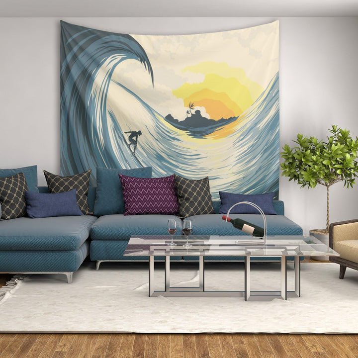 Sunset Surf Tapestry