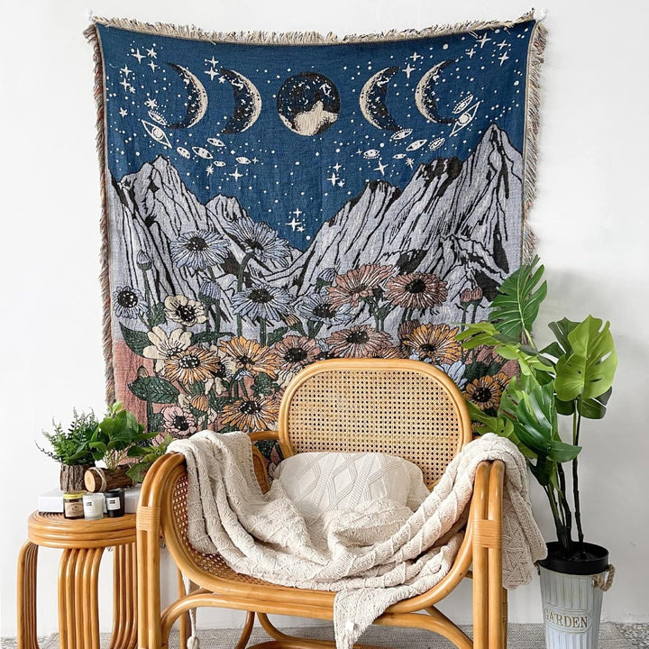 Midnight Mountain Woven Blanket