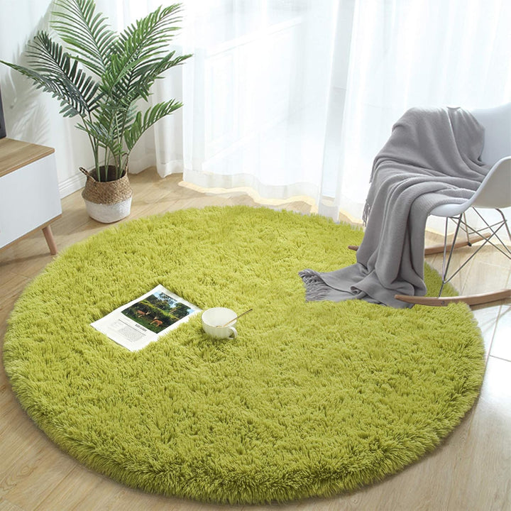 Fluffy Round Area Rug (8 Color Options)