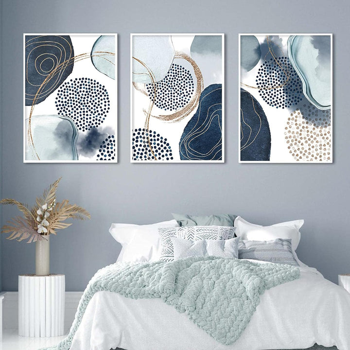 Abstract Watercolor Shapes Canvas Posters