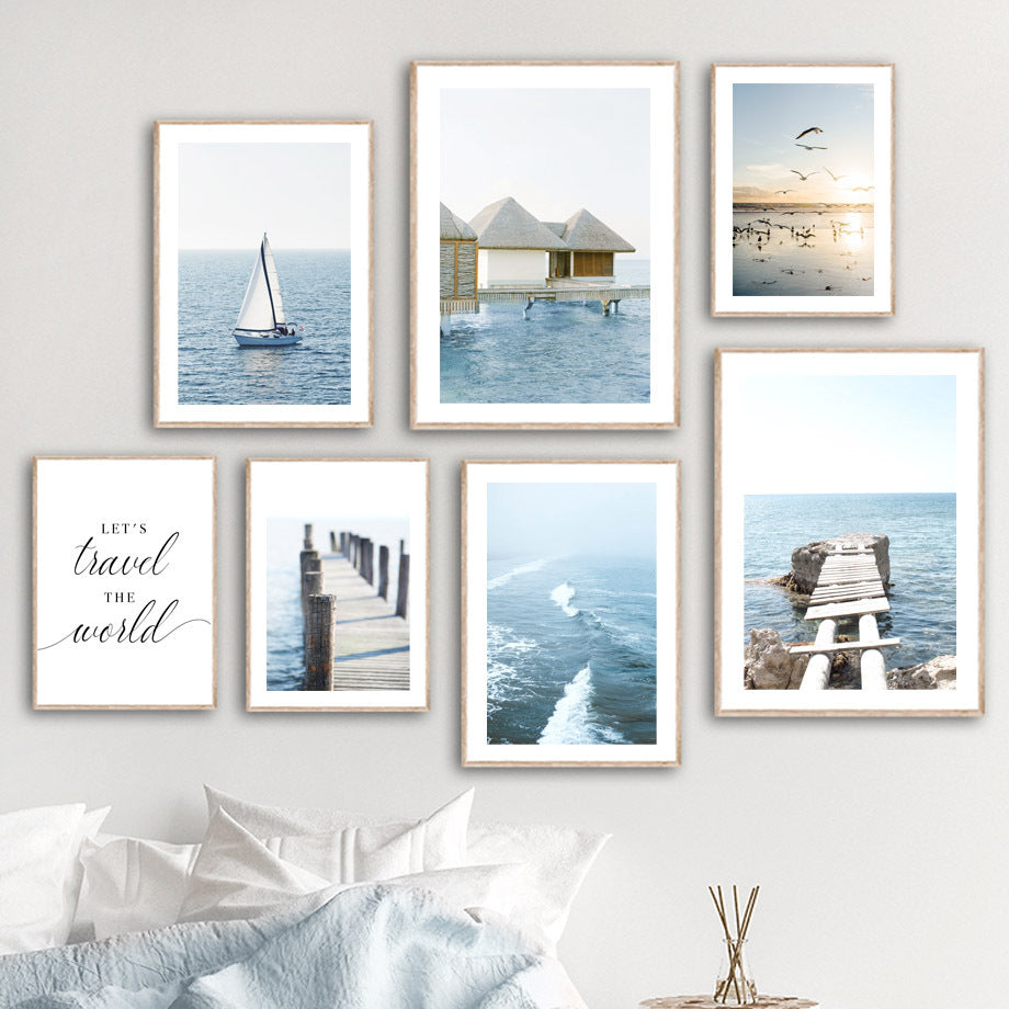 Serene Oceanside Canvas Posters