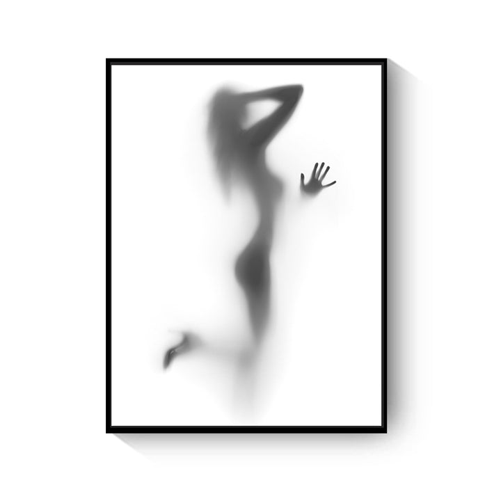 Foggy Glass Woman Canvas Posters