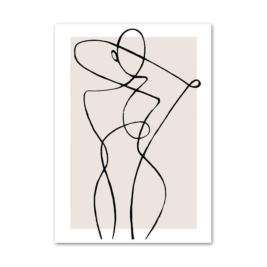 Abstract Female Canvas Posters