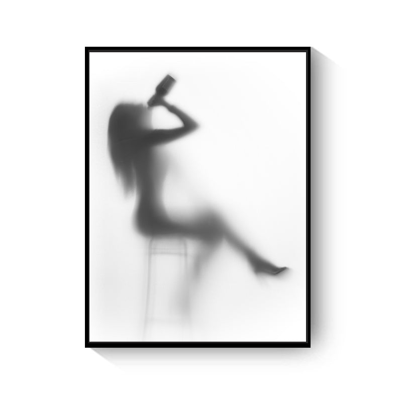 Foggy Glass Woman Canvas Posters