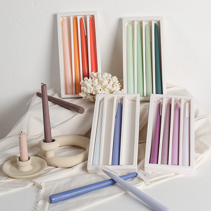 4-Pack Multicolored Long Candles