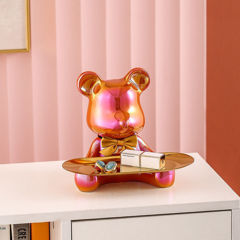 Metallic Teddy Bear Tray