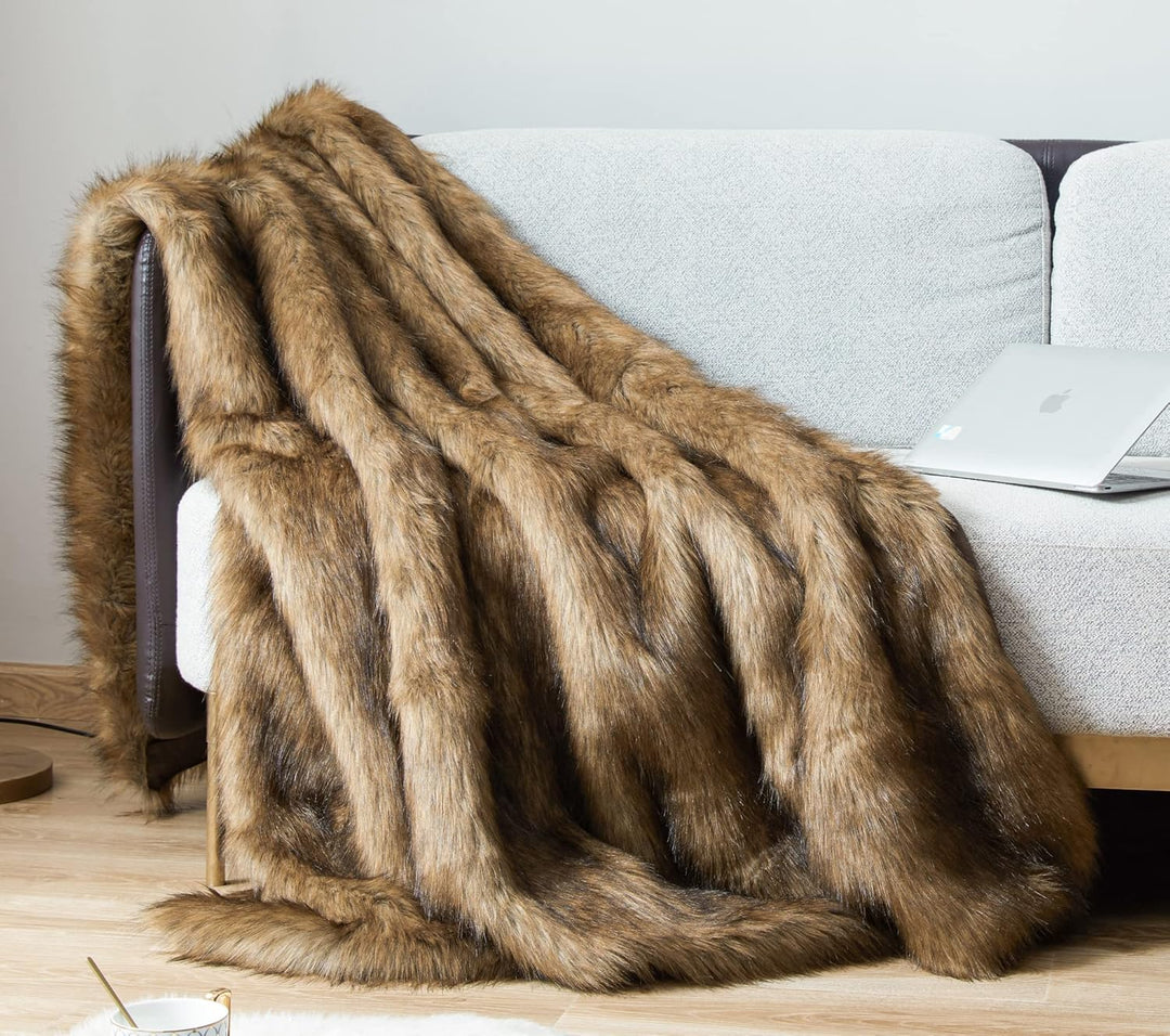 Arctic Dream Faux Fur Throw Blanket