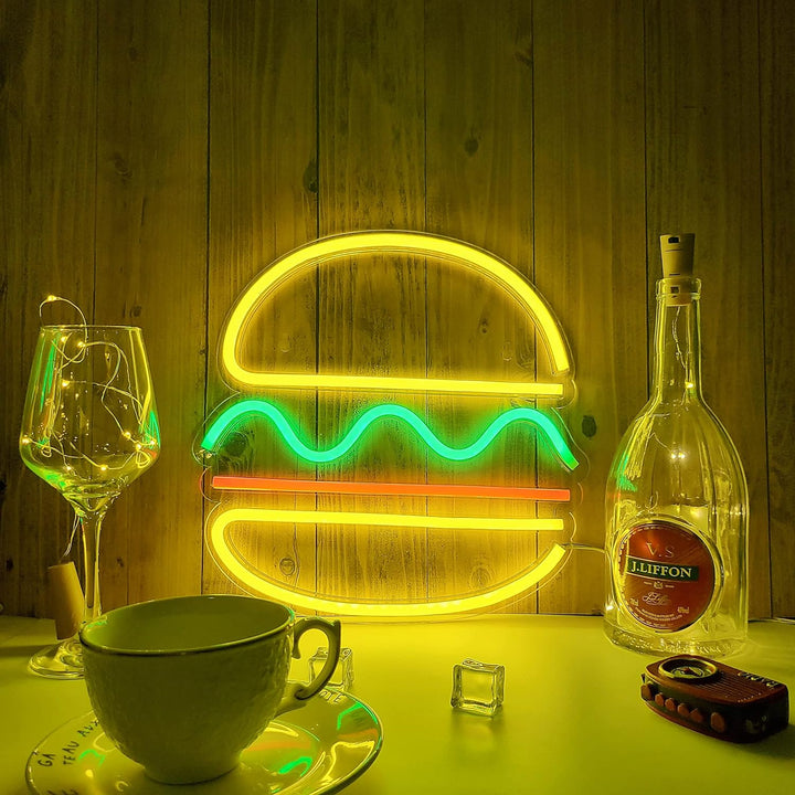 Hamburger Neon Light