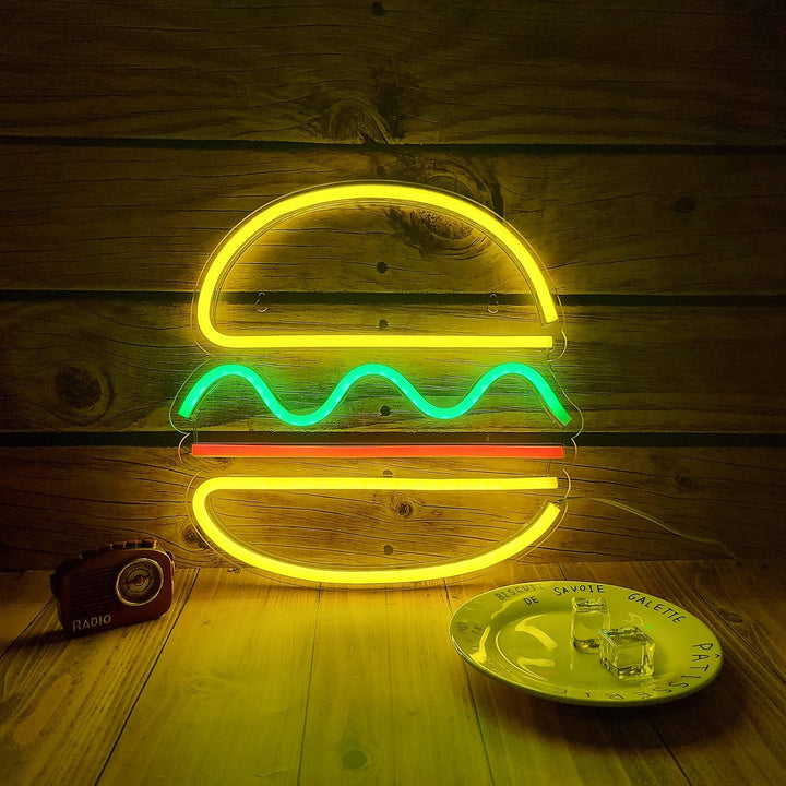 Hamburger Neon Light