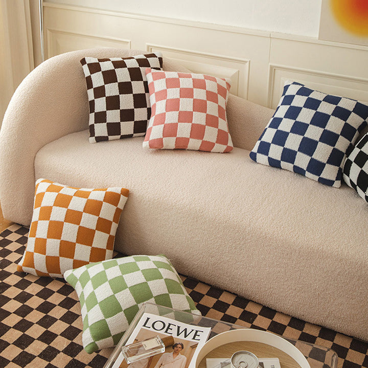 Checkerboard Throw Pillow Cover