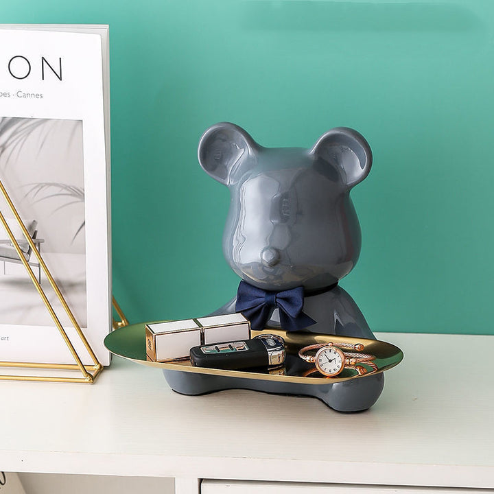 Metallic Teddy Bear Tray